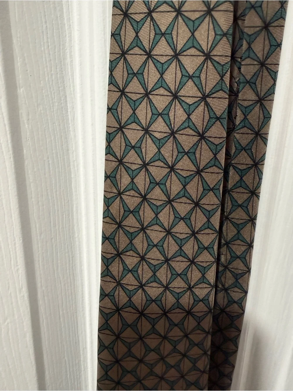 Classic Geometric Men's Tie by Museum of fine Arts Boston. Silk, stain see pic